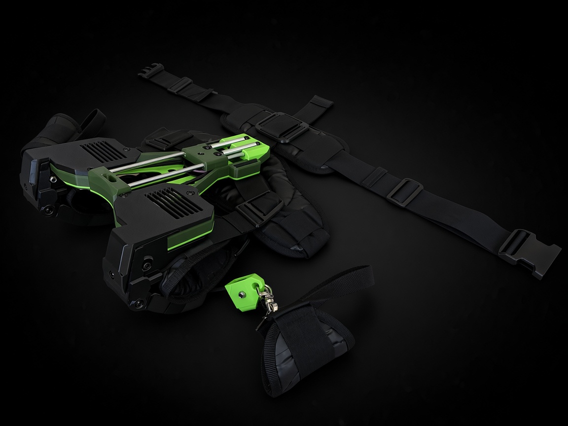 AORTER exoskeleton laid flat with wearable straps